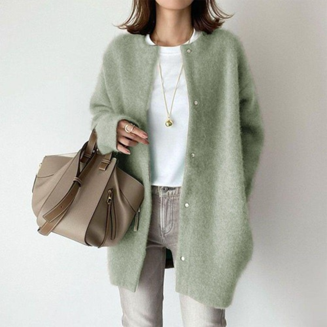 Julia | Blød Knaplukket Cardigan