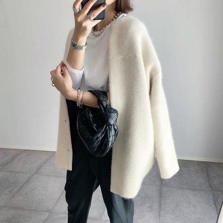 Julia | Blød Knaplukket Cardigan