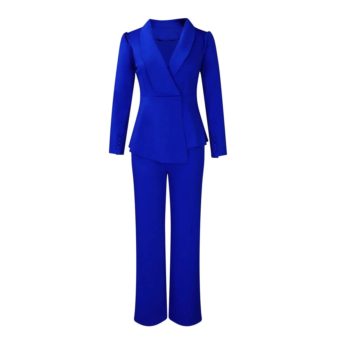 Ragna | Elegant Formelt Sæt med Skræddersyet Lang Blazer til Dame