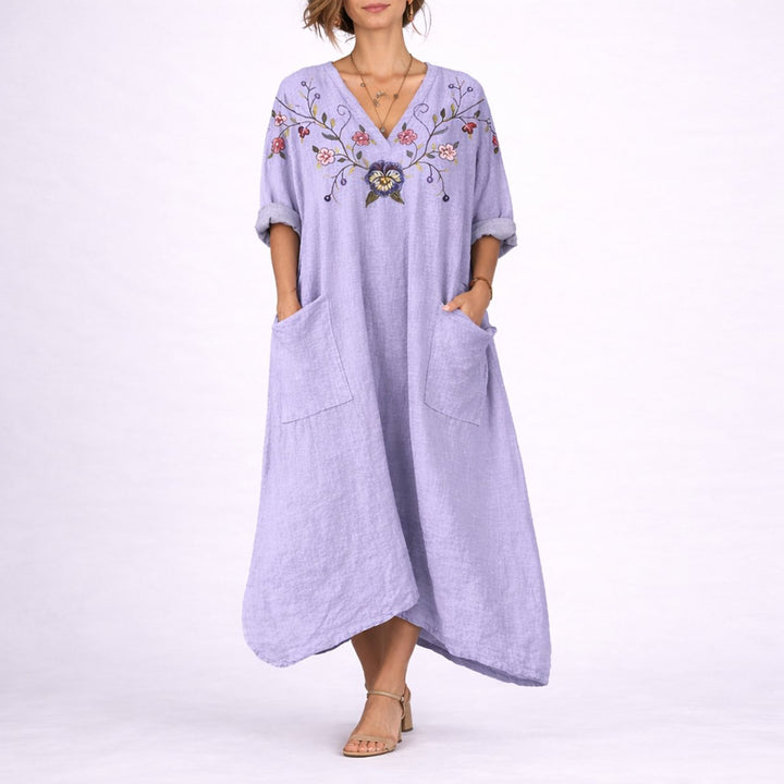Nora | Bohemeprint Maxi Kaftan Kjole til Bryllupsgæster om Efteråret
