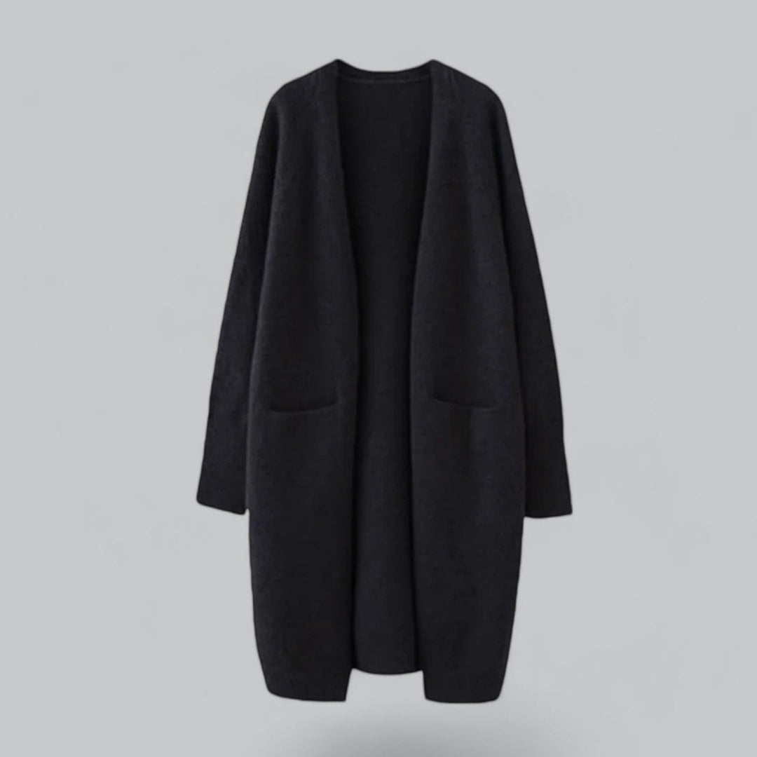 Mathilde | Dame Lang Strikket Cashmere Cardigan Oversize Pasform