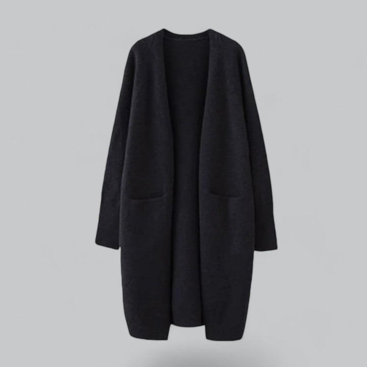 Mathilde | Dame Lang Strikket Cashmere Cardigan Oversize Pasform