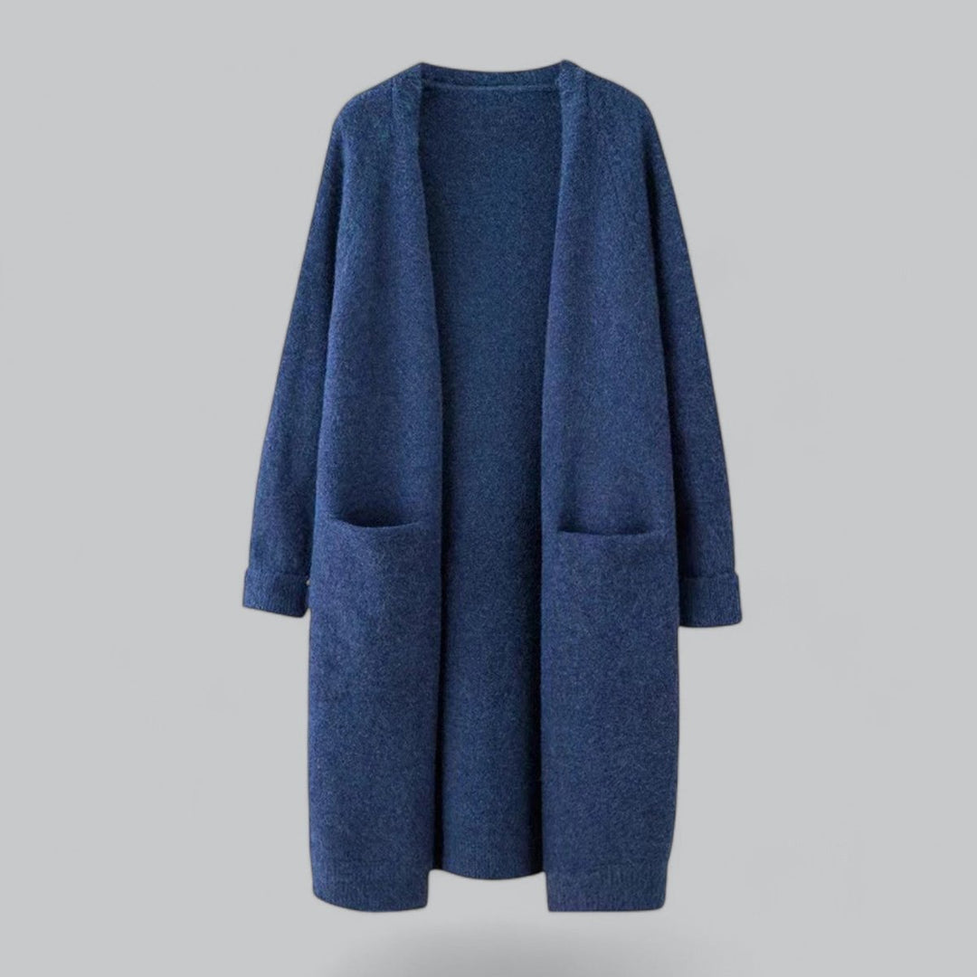 Mathilde | Dame Lang Strikket Cashmere Cardigan Oversize Pasform