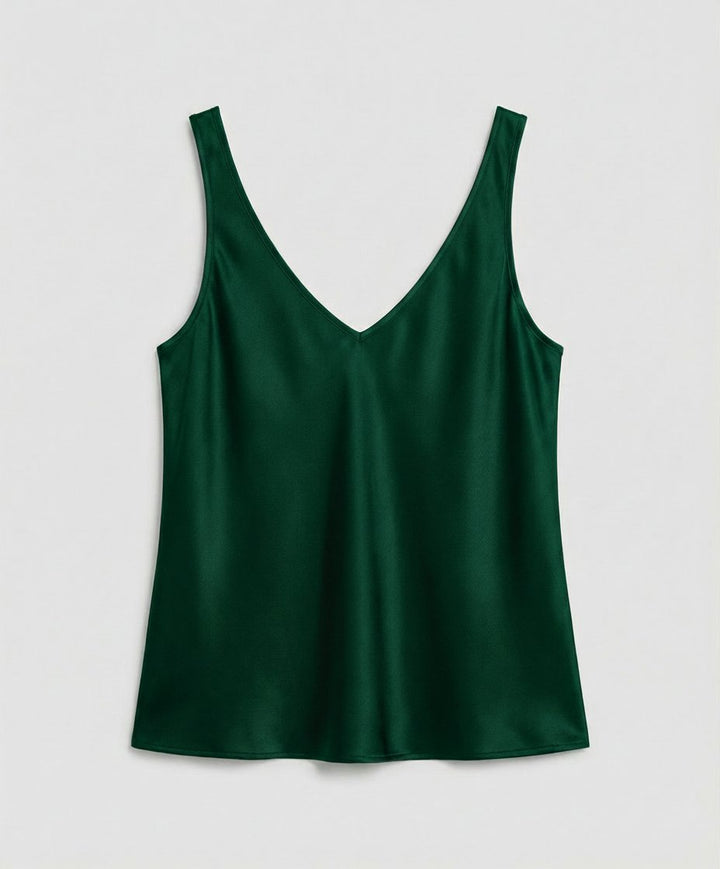 Ida | Dame Satin Camisole V-hals Brede Stropper
