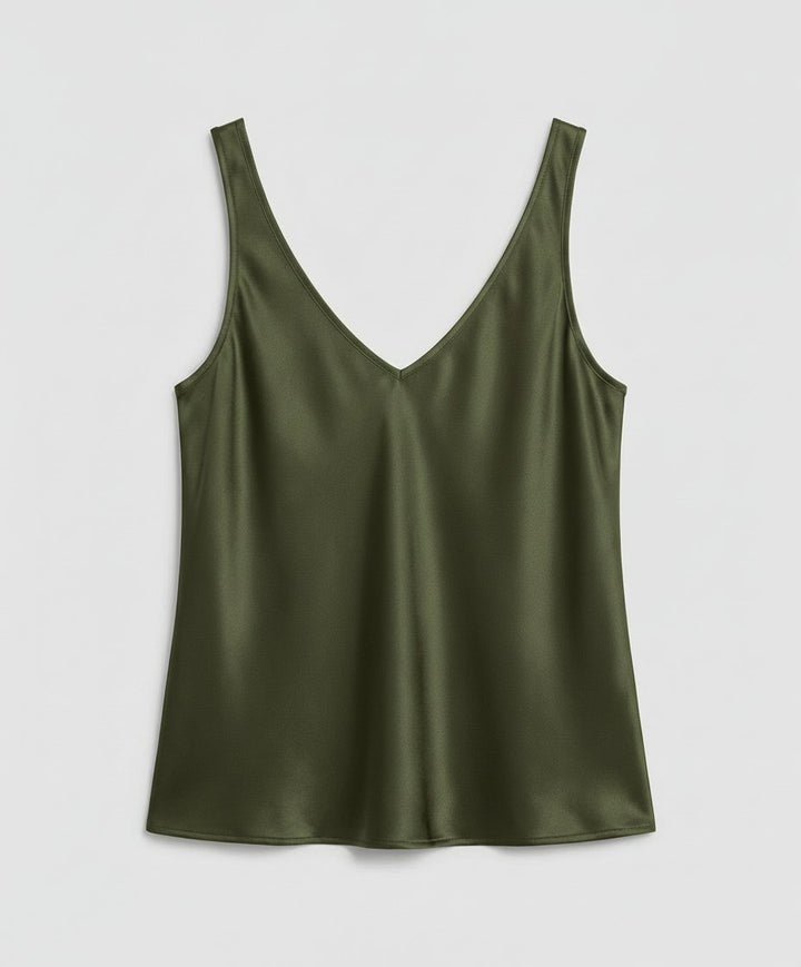 Ida | Dame Satin Camisole V-hals Brede Stropper
