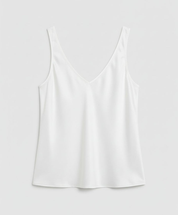 Ida | Dame Satin Camisole V-hals Brede Stropper