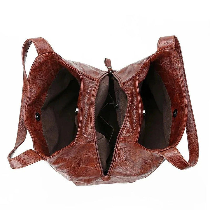 Nora | Dame Vintage Rummelig Skulderveske Blødt Læder Hobo-taske