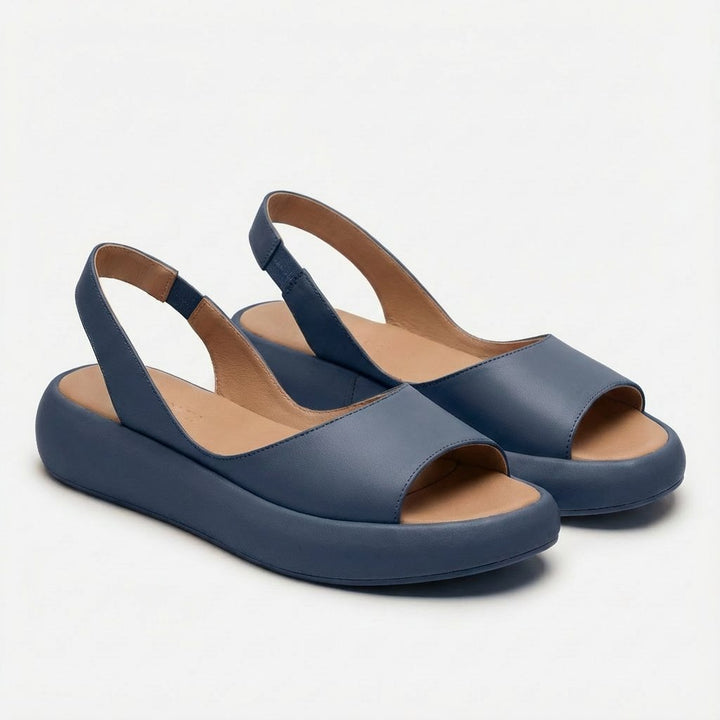 Freja | Damer Åben Tå Kilehæl Slingback Sandaler Elastisk Hælstrop