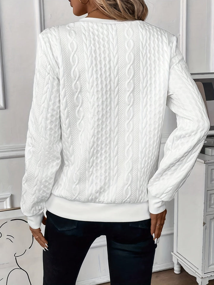 Zoey | Stilfuld Kabelstrikket Zip-Sweater