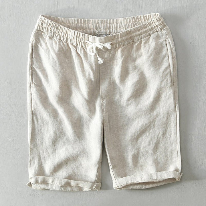 Malthe | Herre Afslappede Linen Shorts med Snørebånd