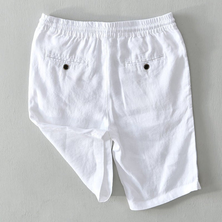 Malthe | Herre Afslappede Linen Shorts med Snørebånd