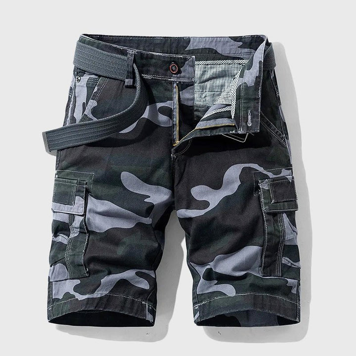 Valdemar | Herre Camouflage Cargo Short Knælang Bælte