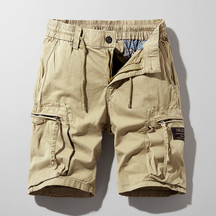Malthe | Herre Regular-Fit Elastisk-Talje Cargo Short Lynlås-Lommer