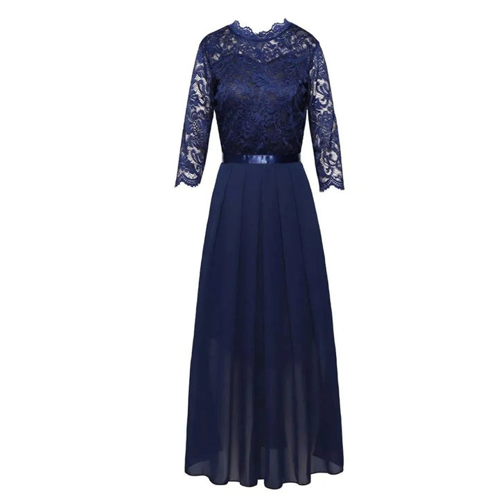 Karla | Kvinders Blondekjole Maxi Plisseret Ærme Formal Dresses Aften