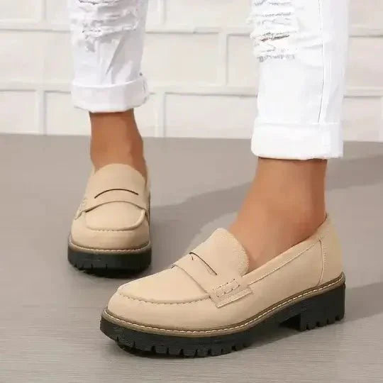 Christella | Dame Slip-On Loafers Med Kraftig Sål