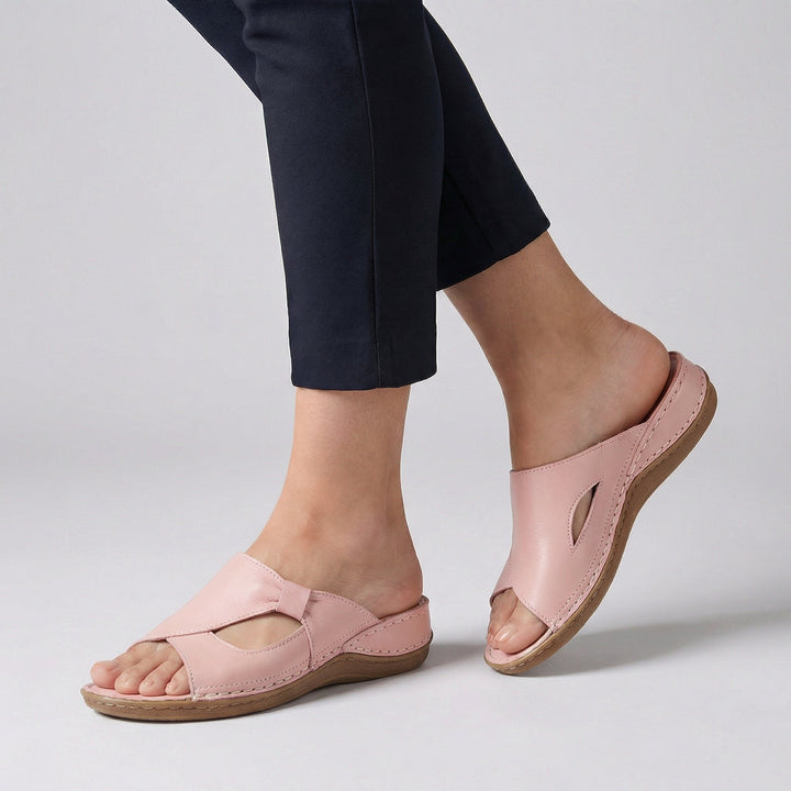 Laura | Ortopædiske Sandaler Åben Tå Slip-On Dame Læder